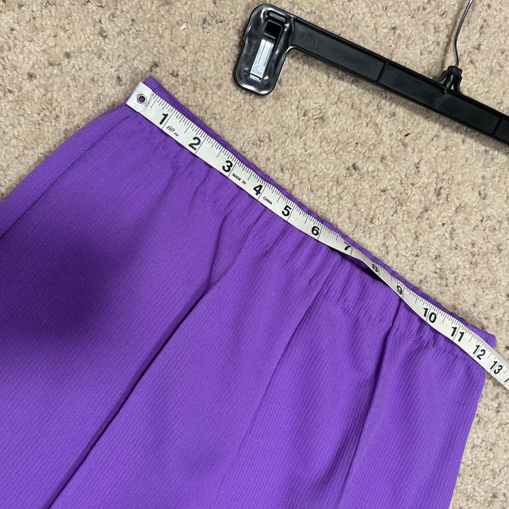 Pants Beverley of California size 10 purple elastic waist stretch pants - Picture 5 of 7